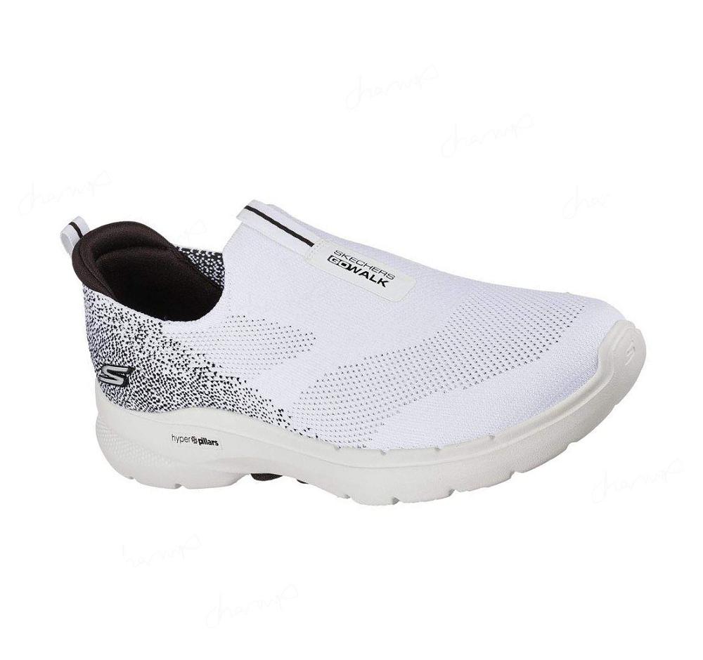 Zapatillas Para Caminar Skechers GOwalk 6 Hombre Blancas Negras | T989A_AR