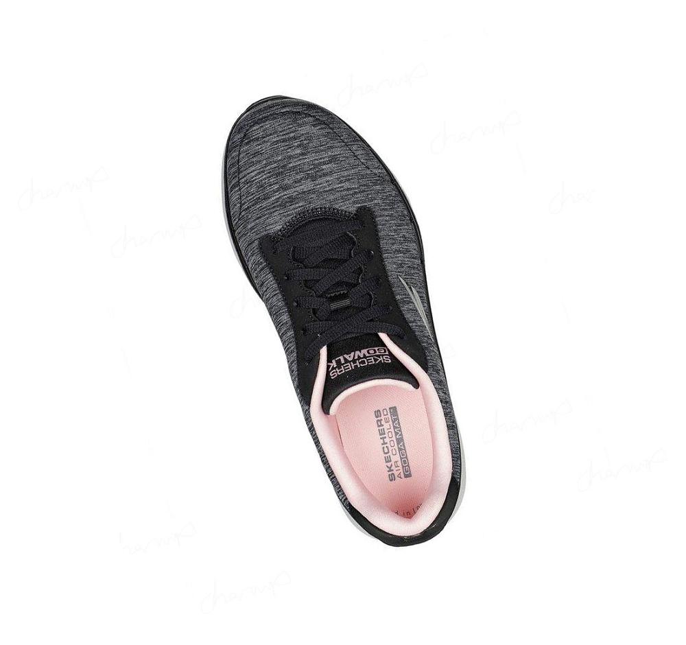 Zapatillas Para Caminar Skechers GOwalk 6 - Magic Melody Mujer Negras Rosas | TA09Q_AR