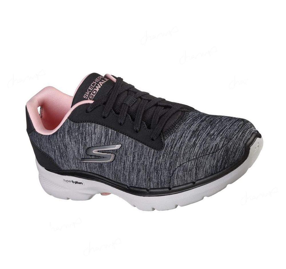 Zapatillas Para Caminar Skechers GOwalk 6 - Magic Melody Mujer Negras Rosas | TA09Q_AR