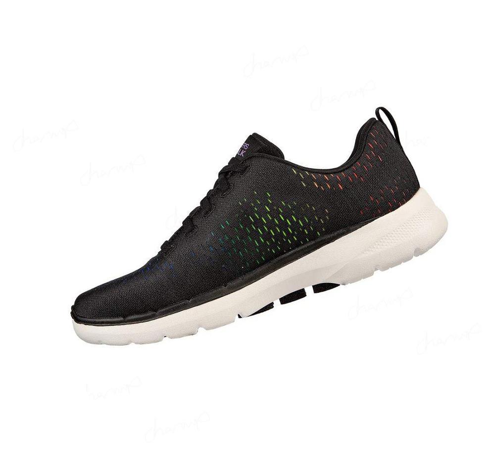 Zapatillas Para Caminar Skechers GOwalk 6 - Vibrant Energy Mujer Negras Multicolor | TA220_AR