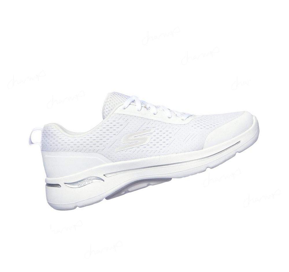 Zapatillas Para Caminar Skechers GOwalk Arch Fit - Motion Breeze Mujer Blancas Plateadas | TA69A_AR