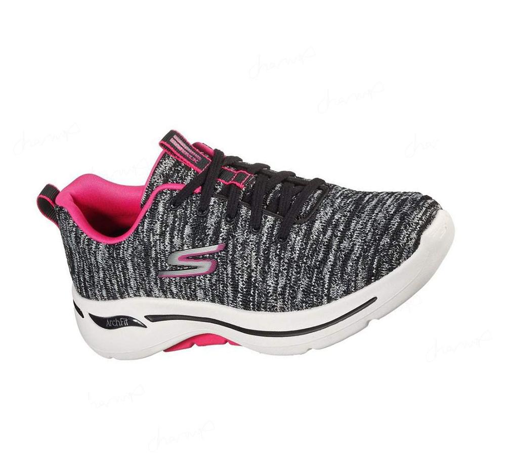 Zapatillas Para Caminar Skechers GOwalk Arch Fit - Glee Mujer Negras Rosas | TAAT3_AR