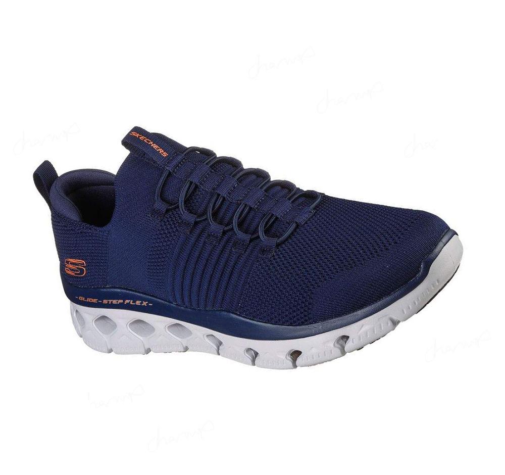 Zapatillas Para Caminar Skechers Glide-Step Flex Hombre Azul Marino | 6650R_AR