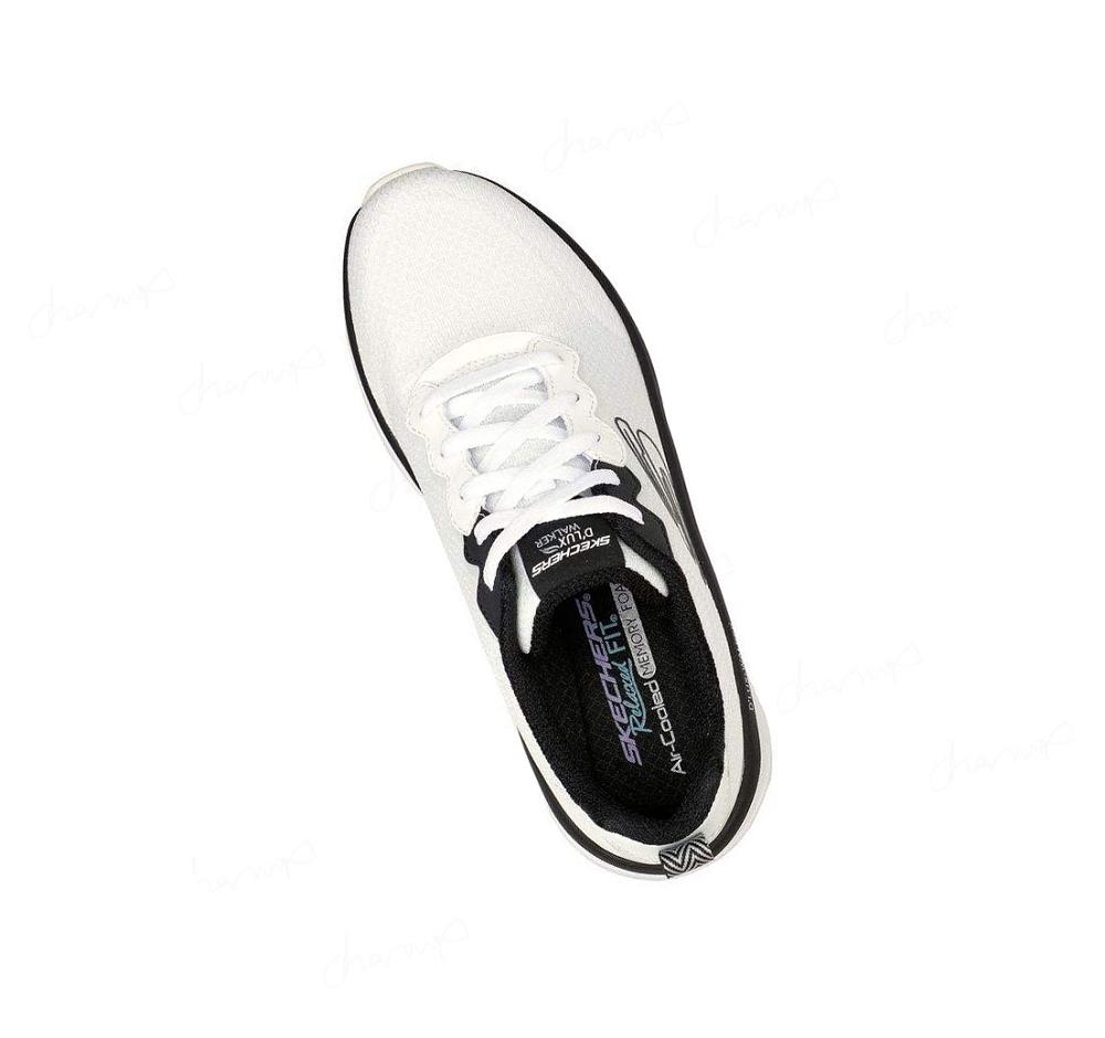 Zapatillas Para Caminar Skechers Relaxed Fit: D'Lux Walker - Be Easy Mujer Blancas Negras | 32A8A_AR