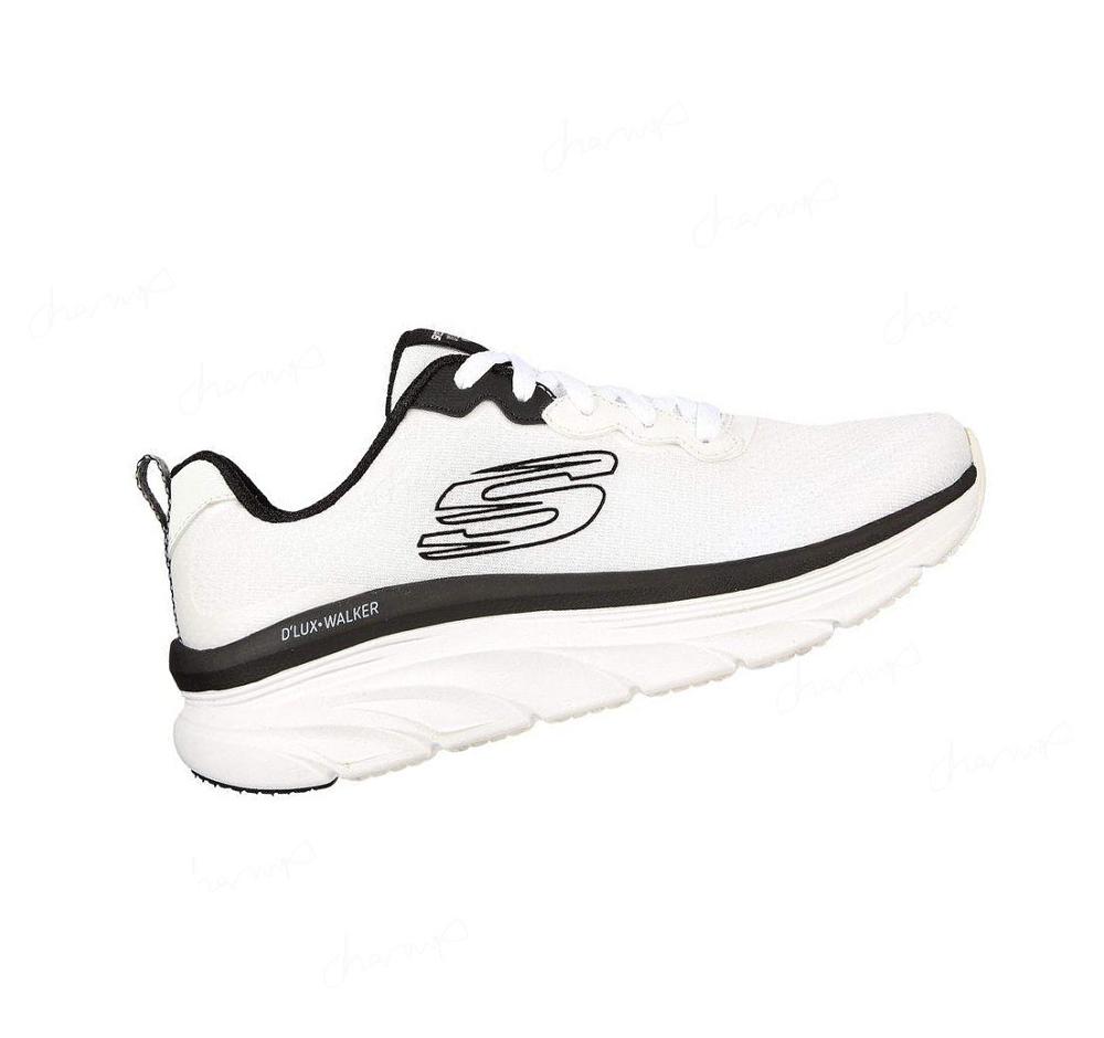 Zapatillas Para Caminar Skechers Relaxed Fit: D'Lux Walker - Be Easy Mujer Blancas Negras | 32A8A_AR