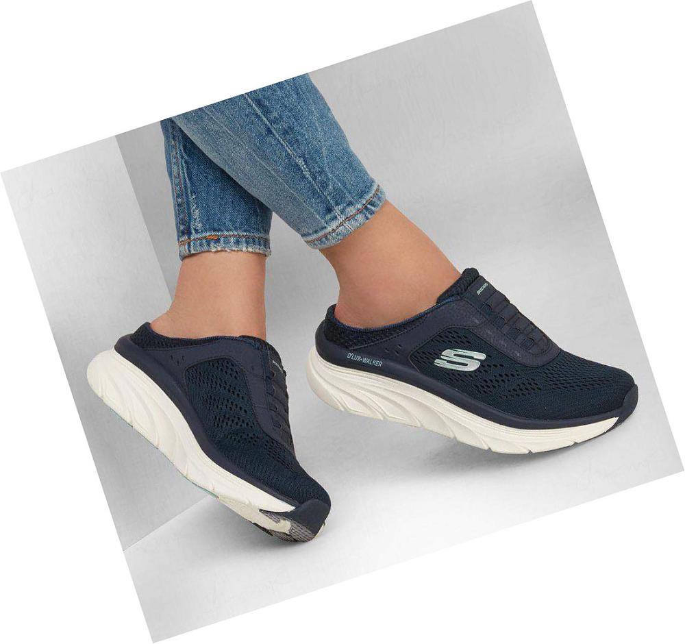 Zapatillas Para Caminar Skechers Relaxed Fit: D'Lux Walker - Calm Aura Mujer Azul Marino | 32T3D_AR