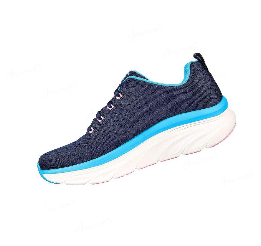 Zapatillas Para Caminar Skechers Relaxed Fit: D'Lux Walker - Fresh Finesse Mujer Azul Marino Turquesa | 33985_AR