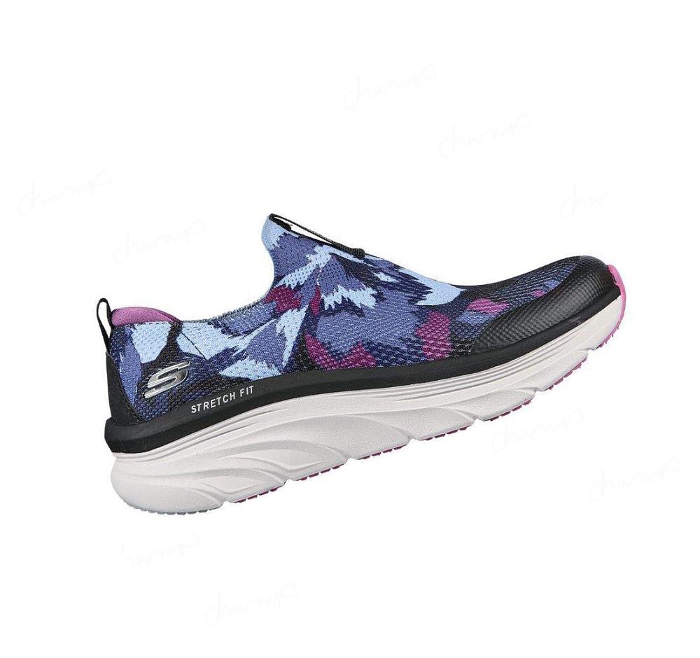 Zapatillas Para Caminar Skechers Relaxed Fit: D'Lux Walker - Fresh Fall Mujer Negras Moradas | 33A8R_AR