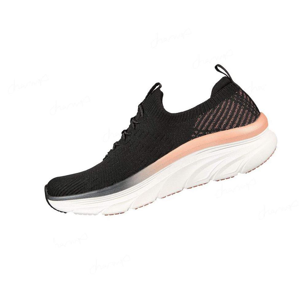 Zapatillas Para Caminar Skechers Relaxed Fit: D'Lux Walker - Let it Glow Mujer Negras Rosas Doradas | 35238_AR