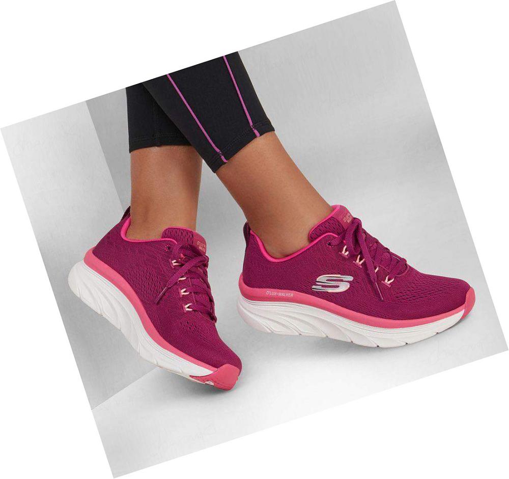 Zapatillas Para Caminar Skechers Relaxed Fit: D'Lux Walker - Fresh Finesse Mujer Moradas | 3A23D_AR