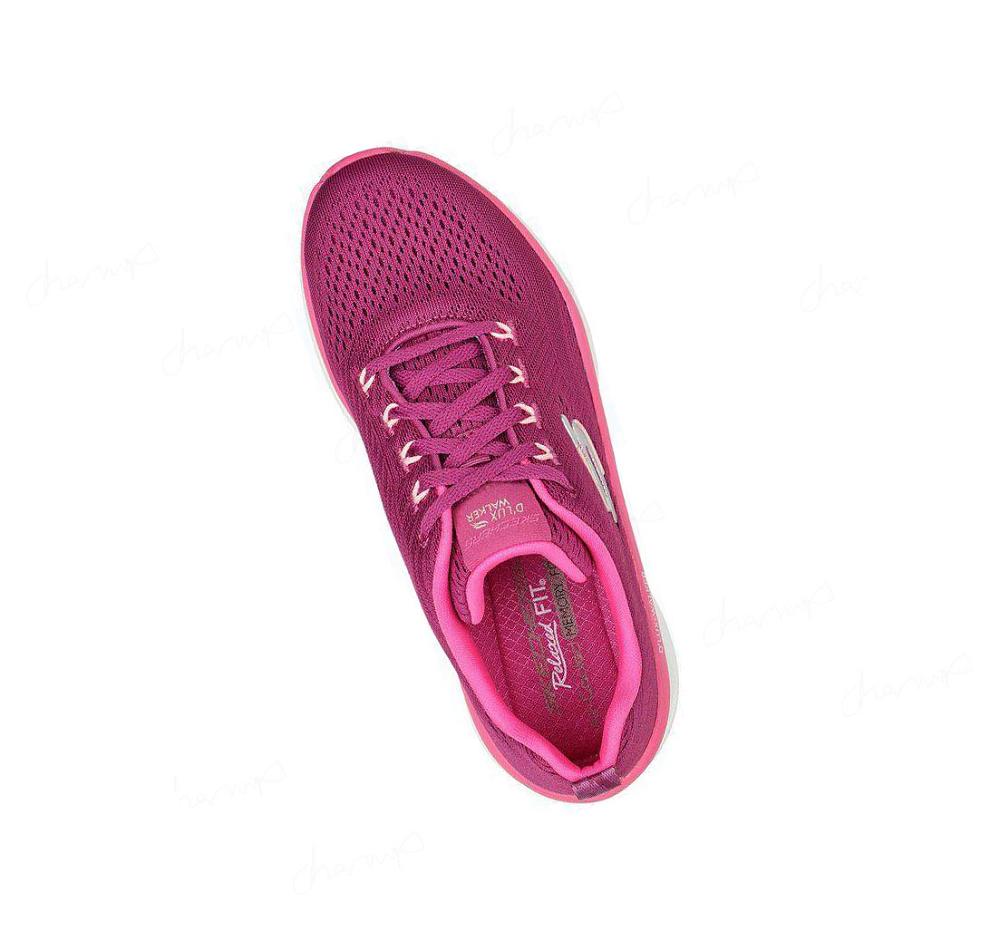 Zapatillas Para Caminar Skechers Relaxed Fit: D'Lux Walker - Fresh Finesse Mujer Moradas | 3A23D_AR