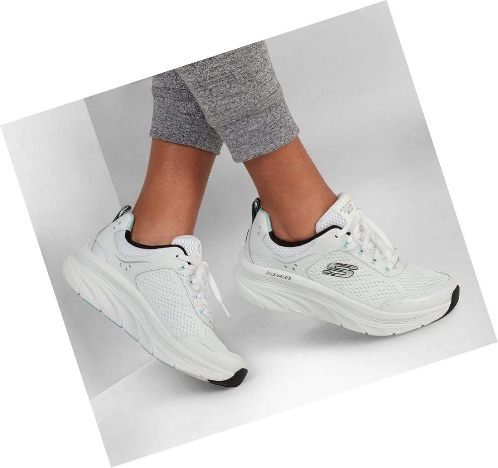 Zapatillas Para Caminar Skechers Relaxed Fit: D'Lux Walker - Infinite Motion Mujer Blancas Negras | 3A98L_AR