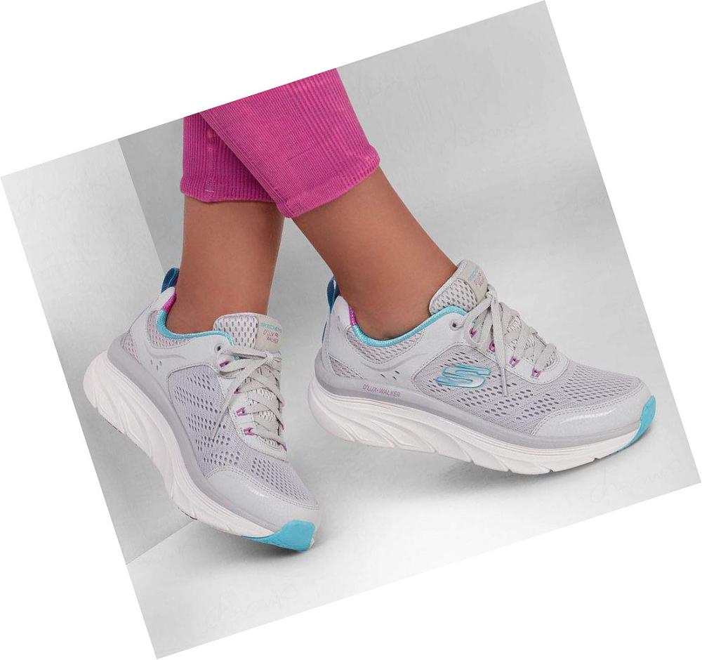 Zapatillas Para Caminar Skechers Relaxed Fit: D'Lux Walker - Infinite Motion Mujer Gris Multicolor | 3AT3B_AR