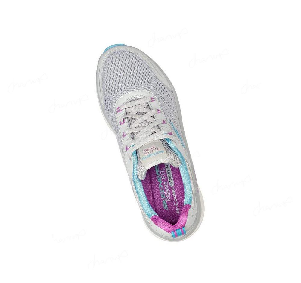 Zapatillas Para Caminar Skechers Relaxed Fit: D'Lux Walker - Infinite Motion Mujer Gris Multicolor | 3AT3B_AR