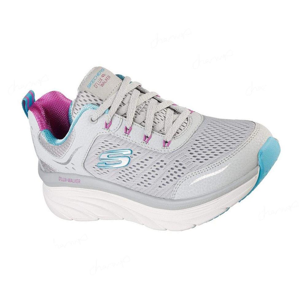 Zapatillas Para Caminar Skechers Relaxed Fit: D\'Lux Walker - Infinite Motion Mujer Gris Multicolor | 3AT3B_AR