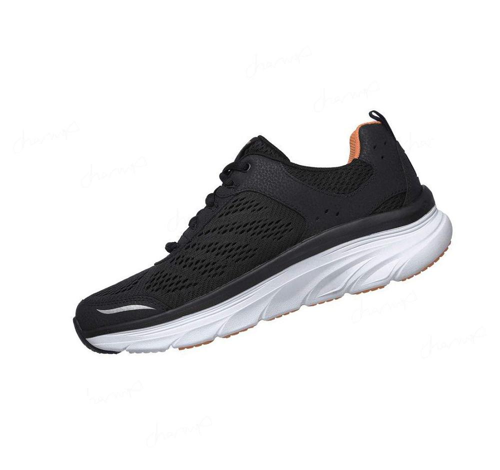 Zapatillas Para Caminar Skechers Relaxed Fit: D'Lux Walker Hombre Negras Blancas | 58250_AR