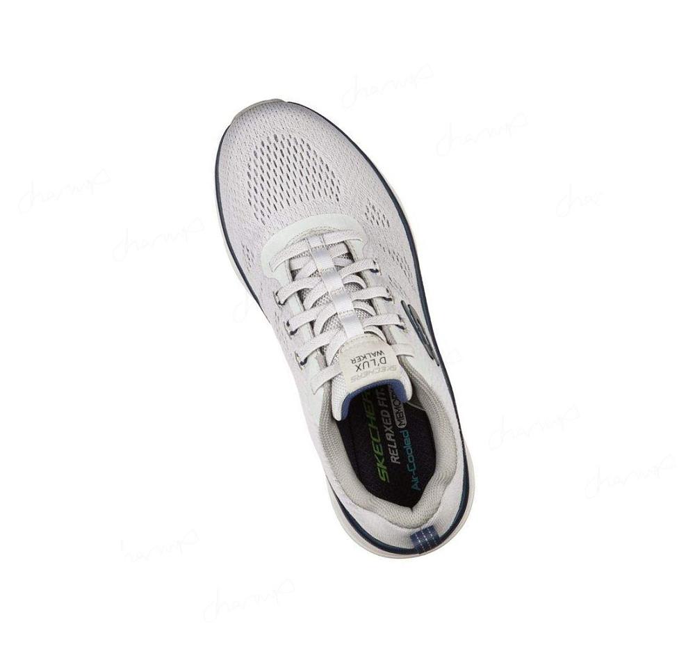 Zapatillas Para Caminar Skechers Relaxed Fit: D'Lux Walker - Commuter Hombre Gris Azul Marino | 5850A_AR