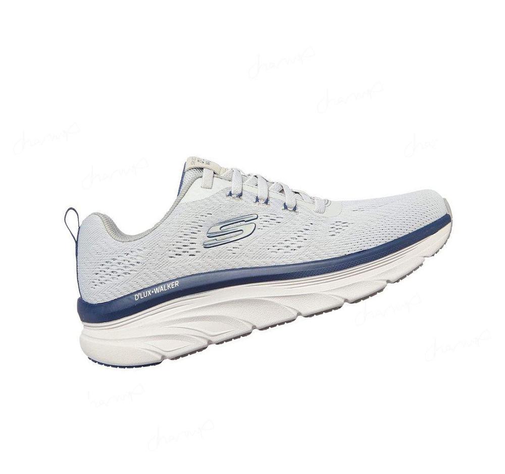 Zapatillas Para Caminar Skechers Relaxed Fit: D'Lux Walker - Commuter Hombre Gris Azul Marino | 5850A_AR