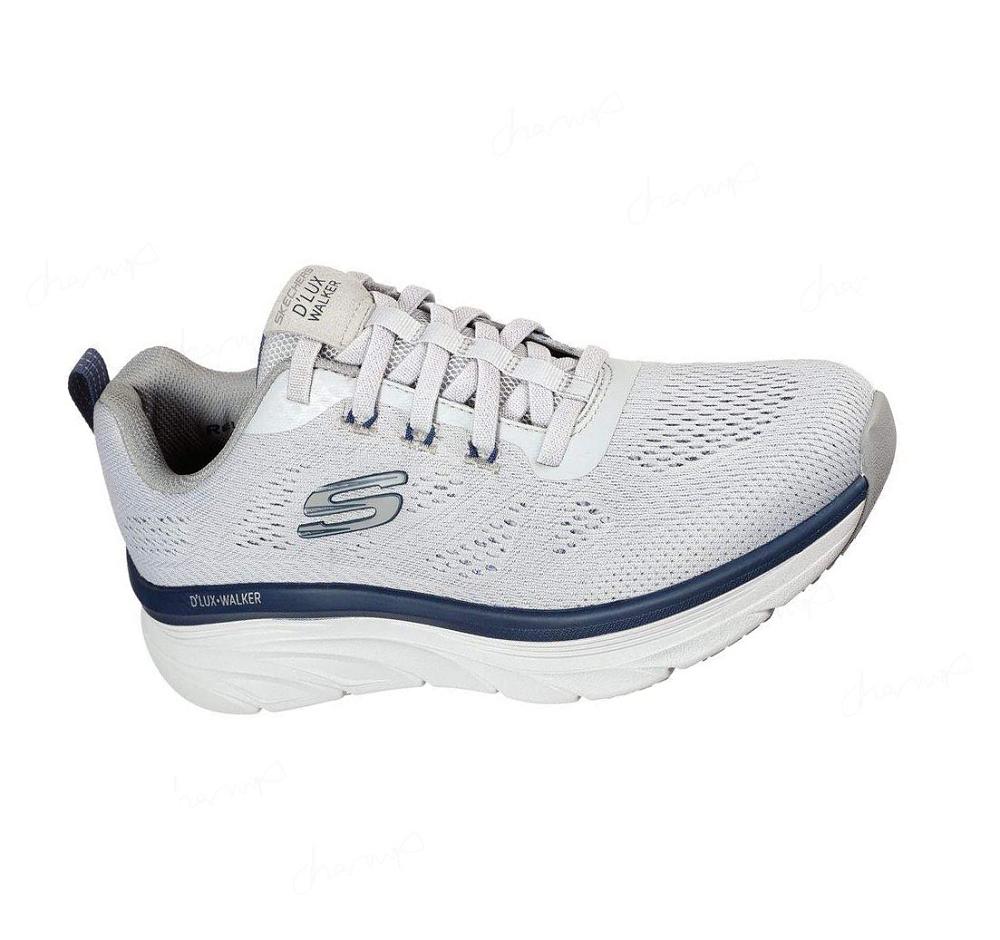 Zapatillas Para Caminar Skechers Relaxed Fit: D\'Lux Walker - Commuter Hombre Gris Azul Marino | 5850A_AR