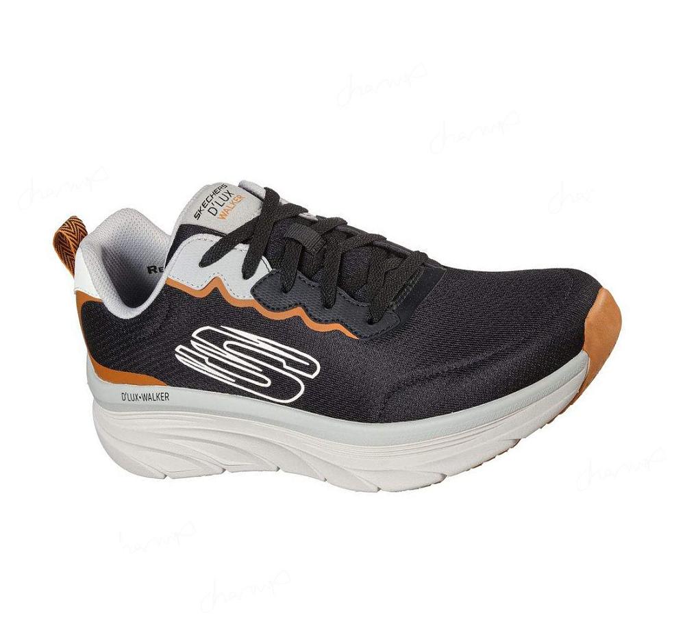 Zapatillas Para Caminar Skechers Relaxed Fit: D\'Lux Walker - Scrambler Hombre Negras | 58620_AR