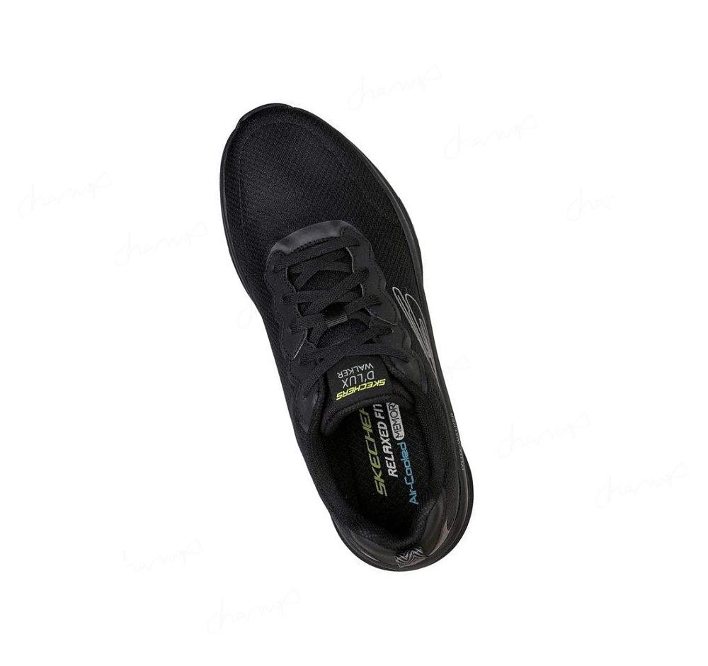 Zapatillas Para Caminar Skechers Relaxed Fit: D'Lux Walker - Scrambler Hombre Negras Gris | 586AL_AR