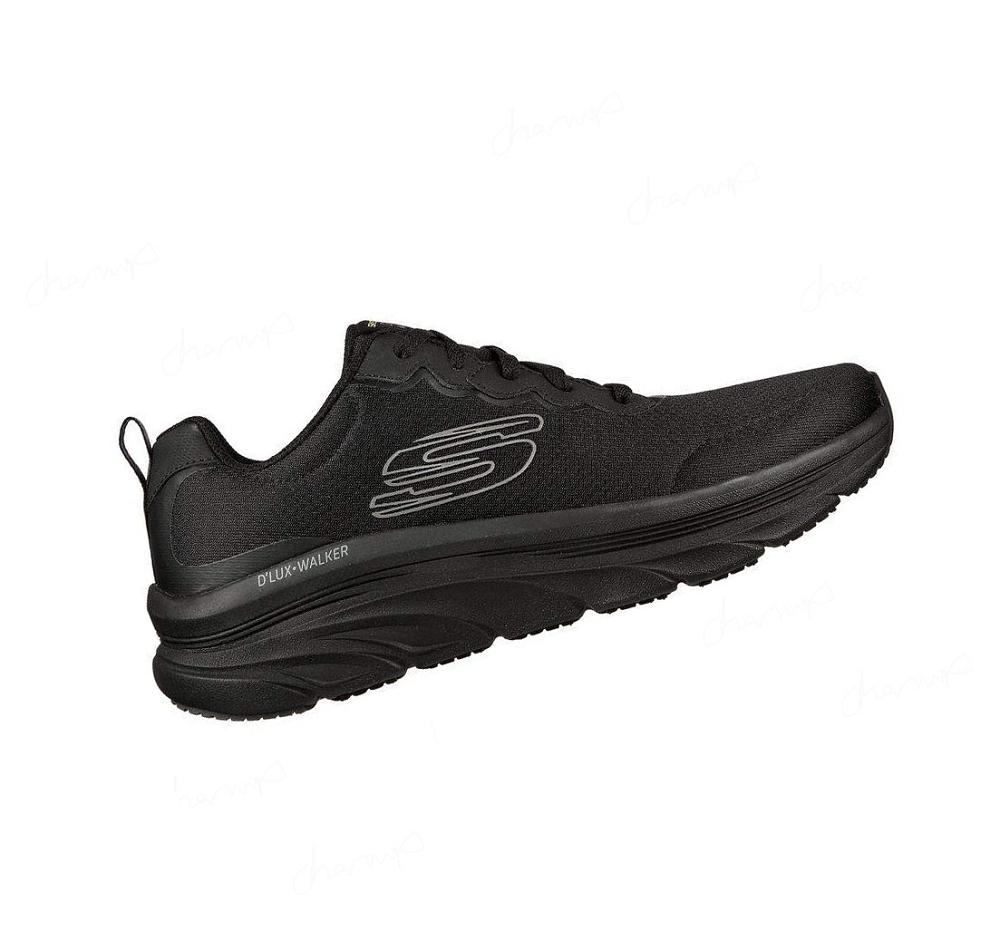 Zapatillas Para Caminar Skechers Relaxed Fit: D'Lux Walker - Scrambler Hombre Negras Gris | 586AL_AR