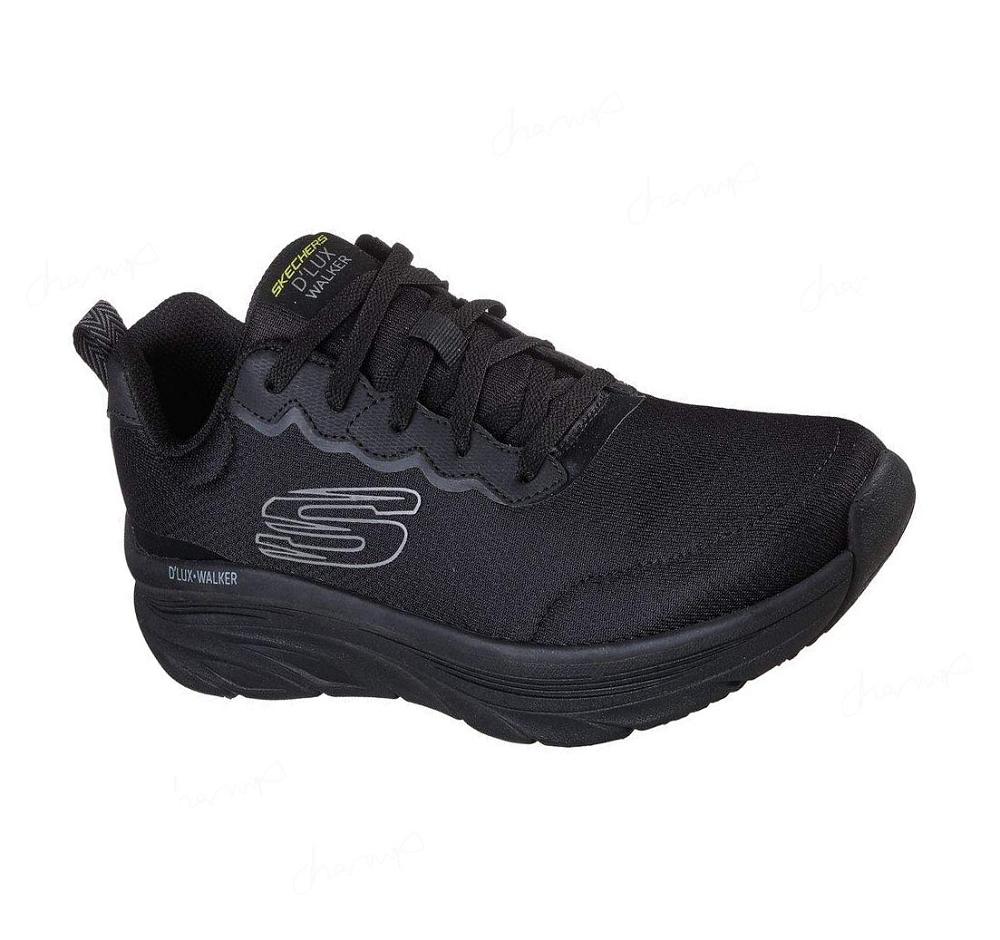 Zapatillas Para Caminar Skechers Relaxed Fit: D\'Lux Walker - Scrambler Hombre Negras Gris | 586AL_AR