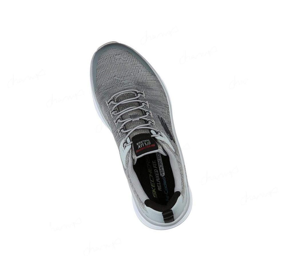 Zapatillas Para Caminar Skechers Relaxed Fit: D'Lux Walker - Pensive Hombre Gris Negras | 58898_AR