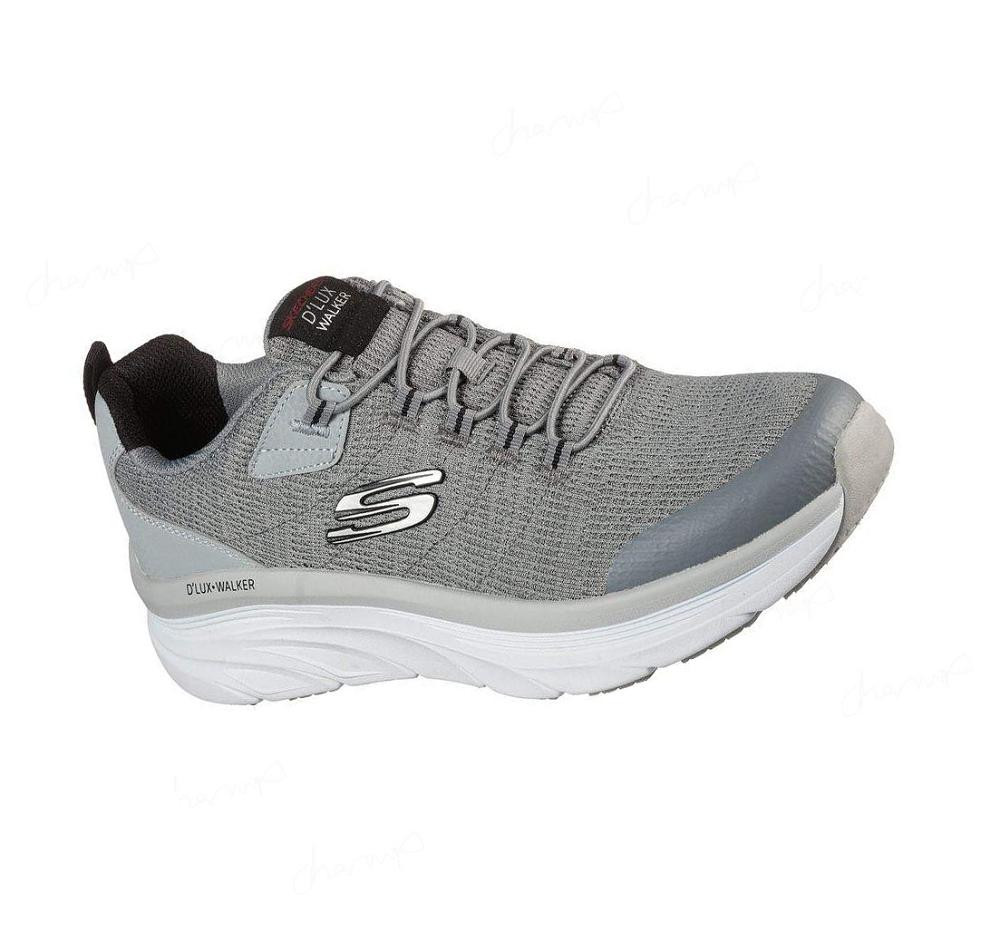 Zapatillas Para Caminar Skechers Relaxed Fit: D\'Lux Walker - Pensive Hombre Gris Negras | 58898_AR