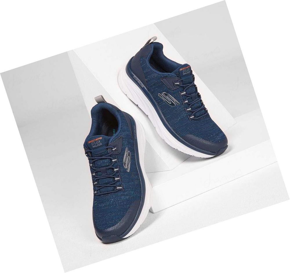 Zapatillas Para Caminar Skechers Relaxed Fit: D'Lux Walker - Pensive Hombre Azul Marino | 588T3_AR