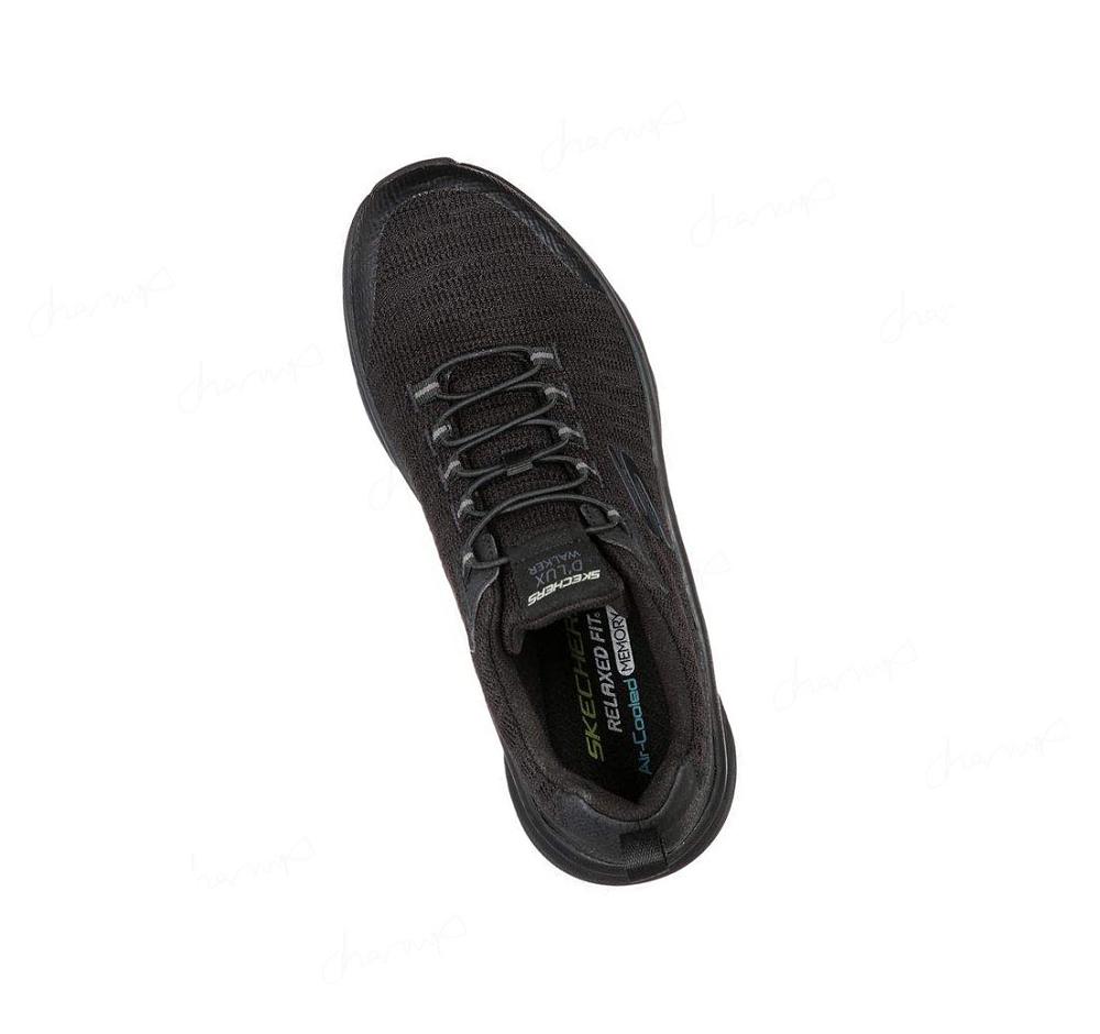 Zapatillas Para Caminar Skechers Relaxed Fit: D'Lux Walker - Pensive Hombre Negras | 5900A_AR