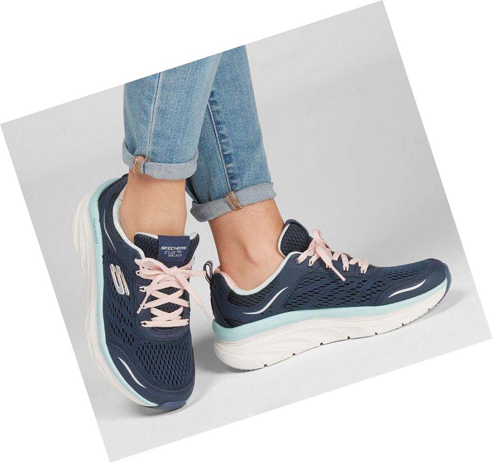 Zapatillas Para Caminar Skechers Relaxed Fit: D'Lux Walker - Infinite Motion Mujer Azul Marino Azules Claro | 6909E_AR