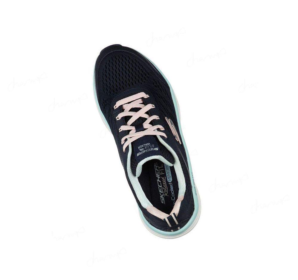 Zapatillas Para Caminar Skechers Relaxed Fit: D'Lux Walker - Infinite Motion Mujer Azul Marino Azules Claro | 6909E_AR