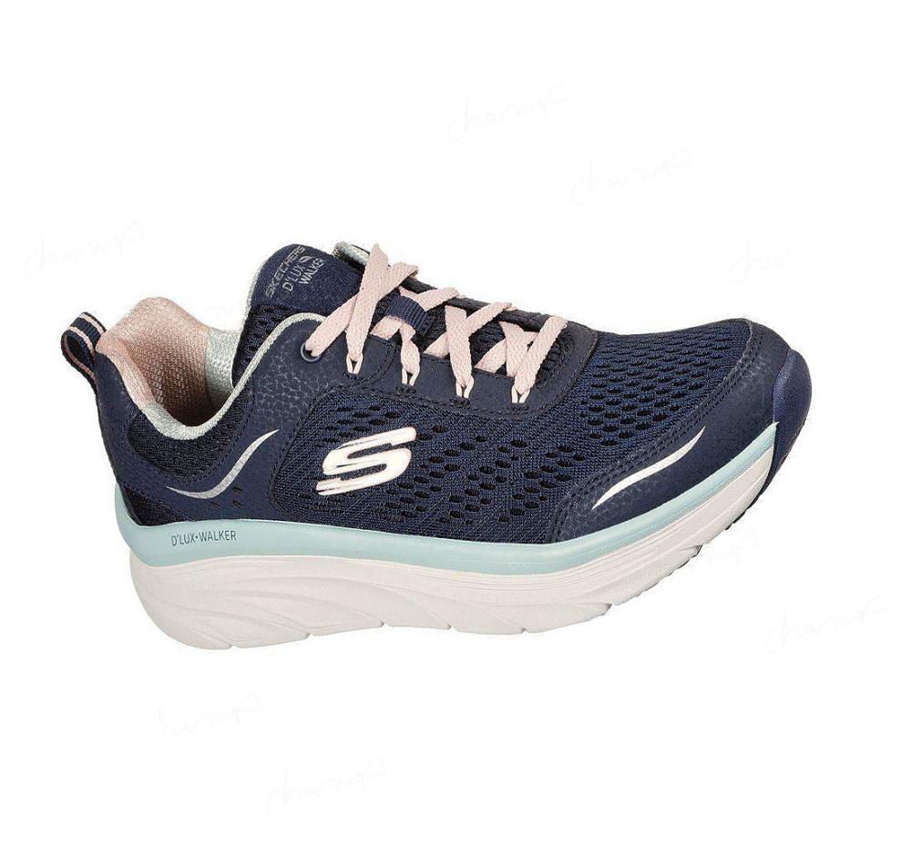 Zapatillas Para Caminar Skechers Relaxed Fit: D\'Lux Walker - Infinite Motion Mujer Azul Marino Azules Claro | 6909E_AR