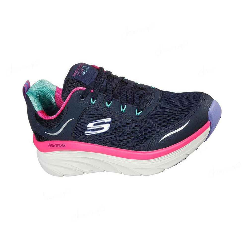 Zapatillas Para Caminar Skechers Relaxed Fit: D\'Lux Walker - Infinite Motion Mujer Azul Marino Multicolor | 6919P_AR