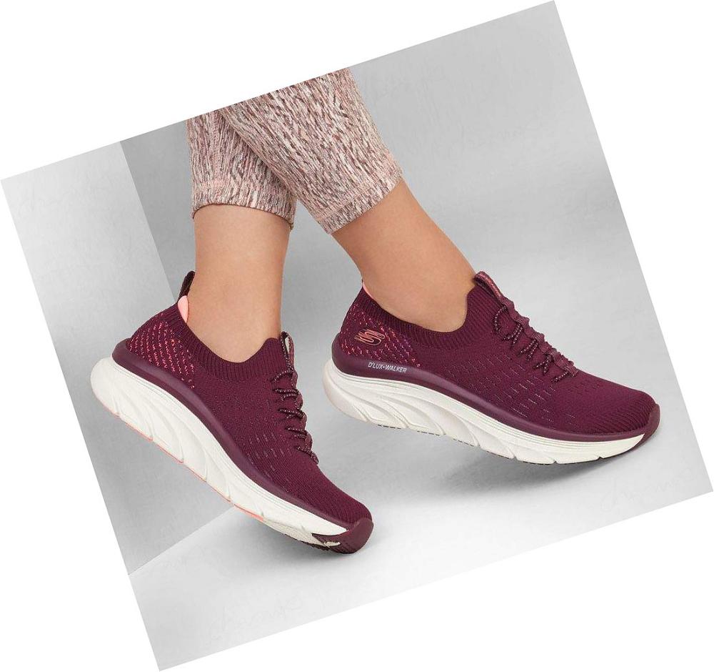 Zapatillas Para Caminar Skechers Relaxed Fit: D'Lux Walker - Star Stunner Mujer Moradas | 69690_AR