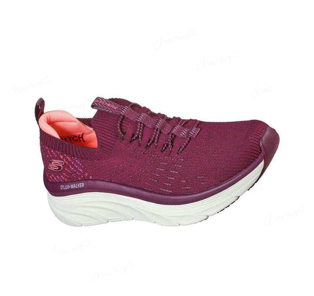 Zapatillas Para Caminar Skechers Relaxed Fit: D\'Lux Walker - Star Stunner Mujer Moradas | 69690_AR