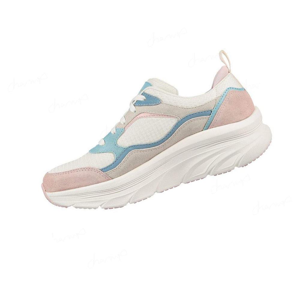 Zapatillas Para Caminar Skechers Relaxed Fit: D'Lux Walker - New Moment Mujer Blancas Rosas | 69AAK_AR