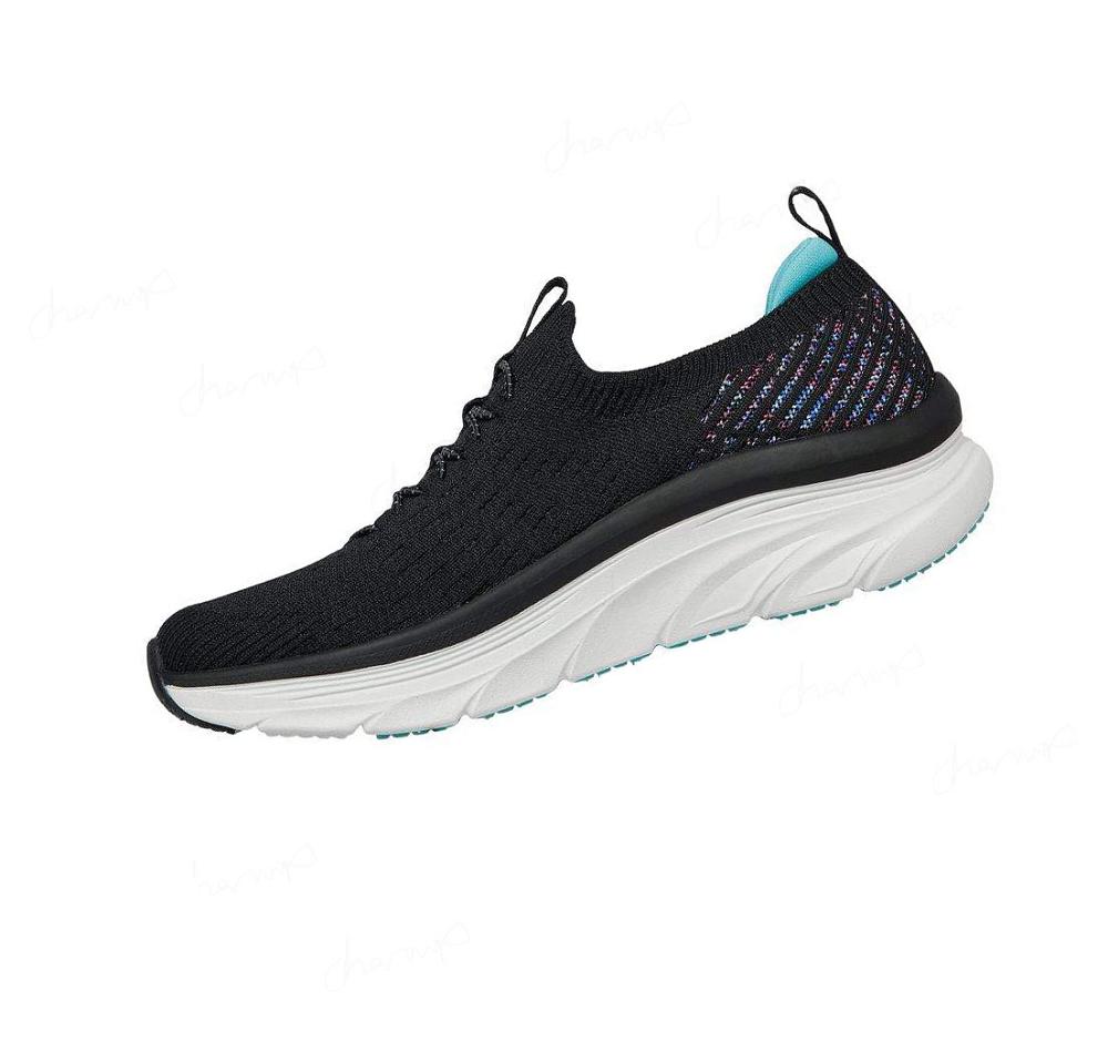 Zapatillas Para Caminar Skechers Relaxed Fit: D'Lux Walker - Star Stunner Mujer Negras Azules Claro | 69AT0_AR