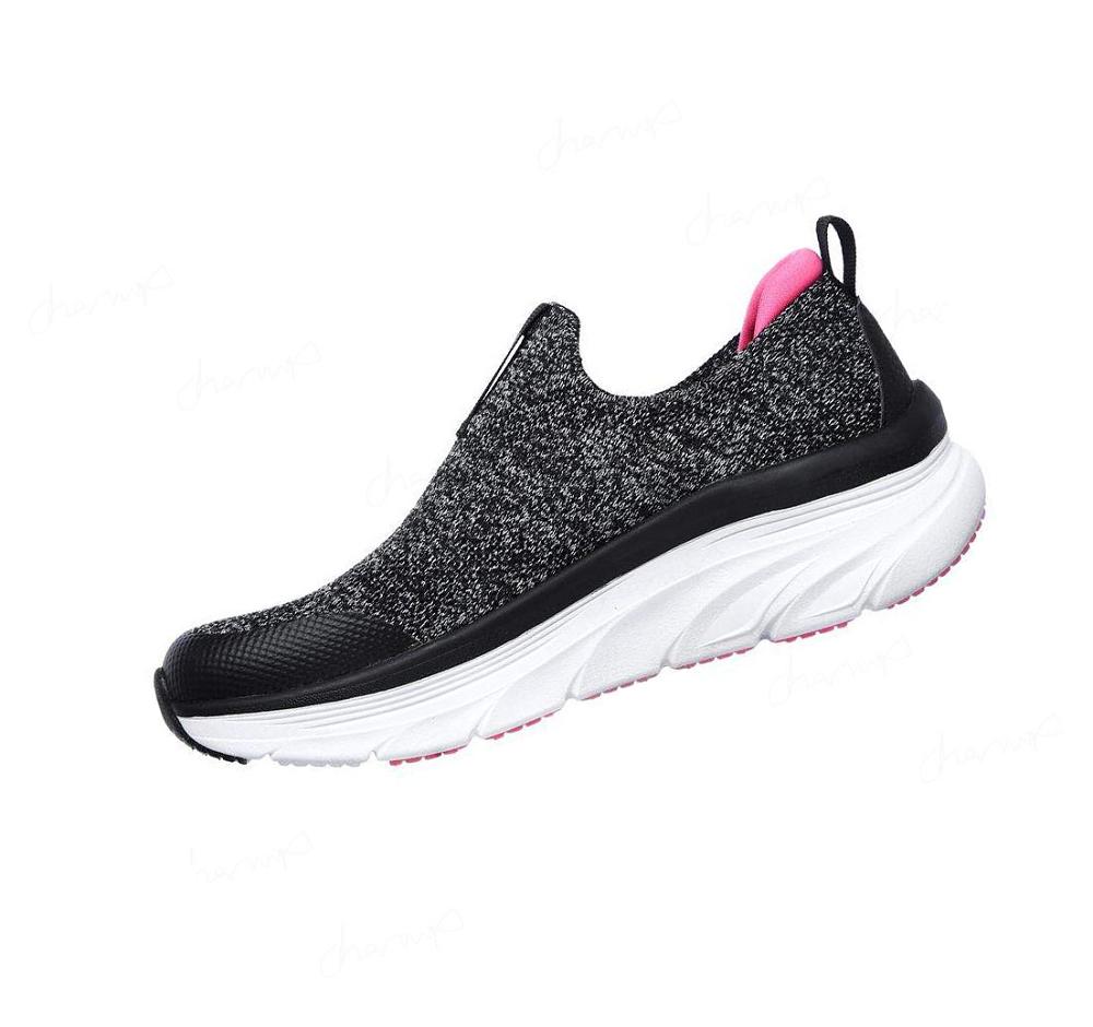 Zapatillas Para Caminar Skechers Relaxed Fit: D'Lux Walker - Quick Upgrade Mujer Negras Rosas | I355P_AR