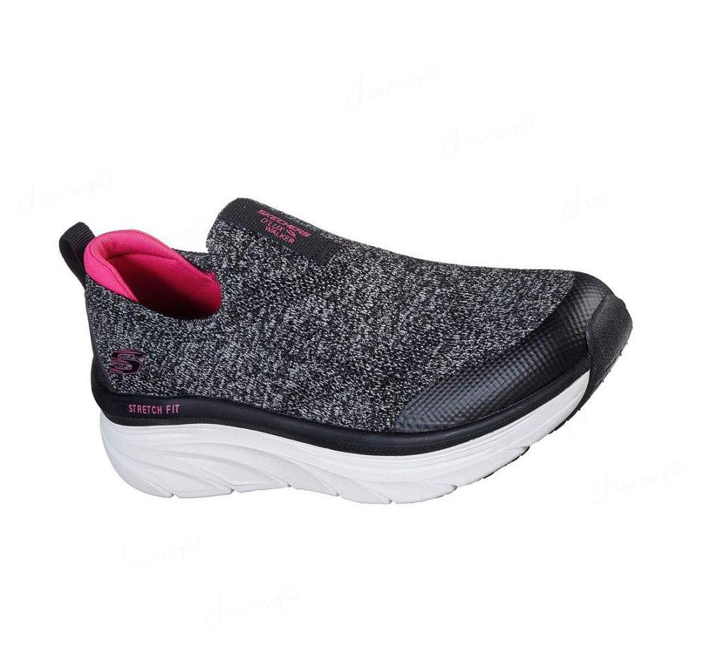 Zapatillas Para Caminar Skechers Relaxed Fit: D\'Lux Walker - Quick Upgrade Mujer Negras Rosas | I355P_AR