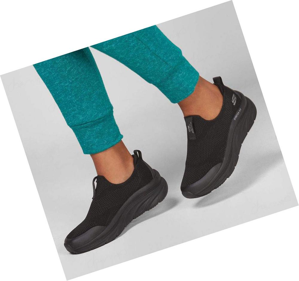 Zapatillas Para Caminar Skechers Relaxed Fit: D'Lux Walker - Quick Upgrade Mujer Negras | I36TB_AR