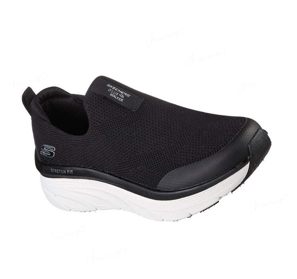 Zapatillas Para Caminar Skechers Relaxed Fit: D\'Lux Walker - Quick Upgrade Mujer Negras Blancas | I3T6A_AR