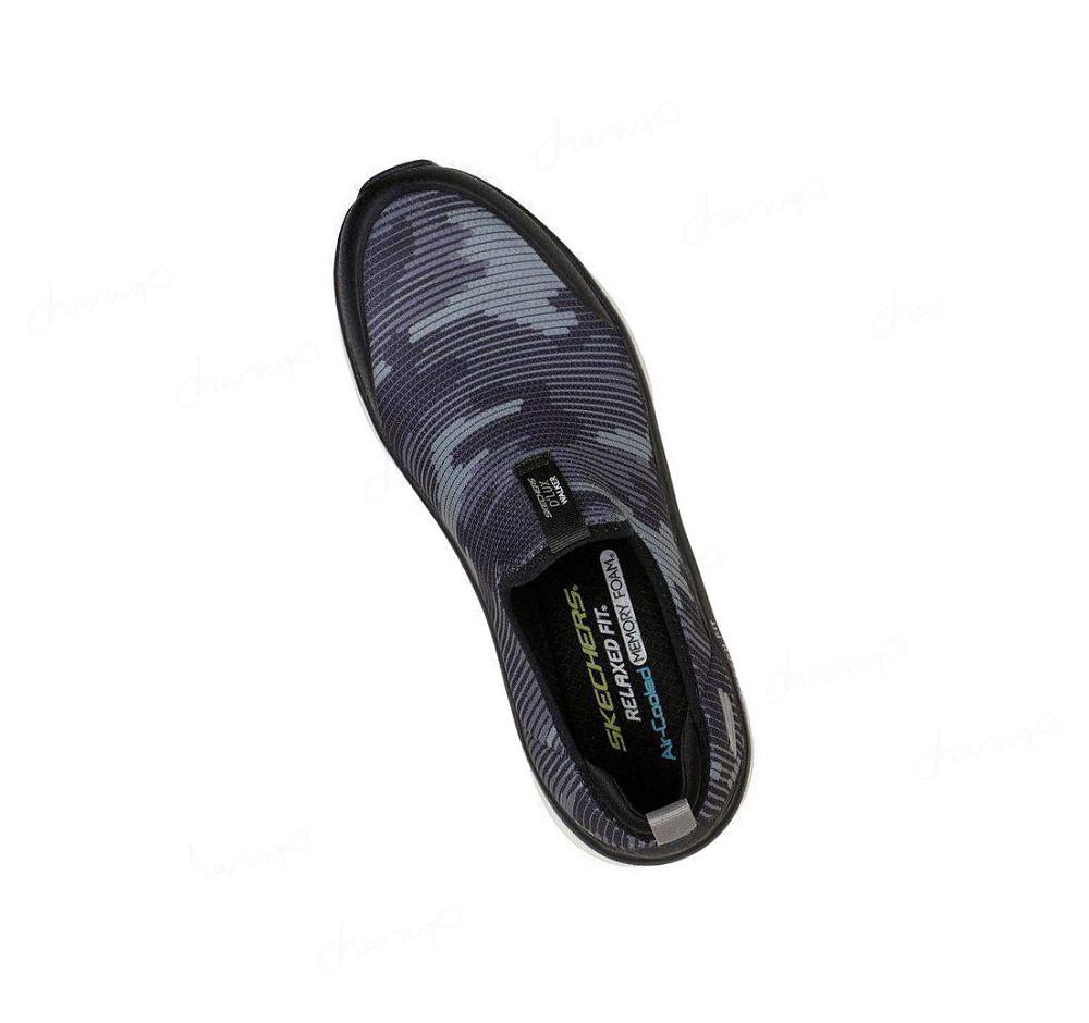 Zapatillas Para Caminar Skechers Relaxed Fit: D'Lux Walker - Boundless Hombre Negras Blancas | T61AB_AR