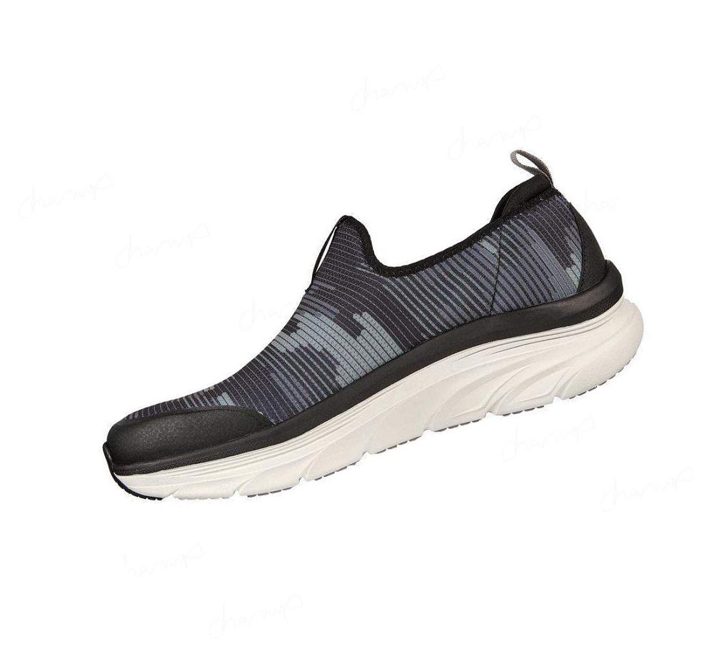 Zapatillas Para Caminar Skechers Relaxed Fit: D'Lux Walker - Boundless Hombre Negras Blancas | T61AB_AR