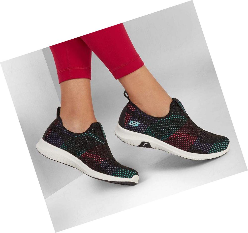 Zapatillas Para Caminar Skechers Ultra Flex Prime - Wondrous Gain Mujer Negras Multicolor | I2T8W_AR