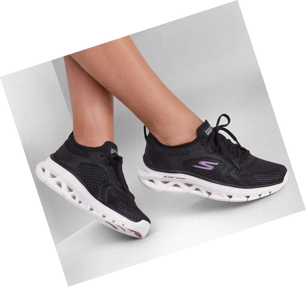 Zapatillas Running Skechers GO RUN Glide-Step Flex - Skylar Mujer Negras Blancas | 5A23B_AR