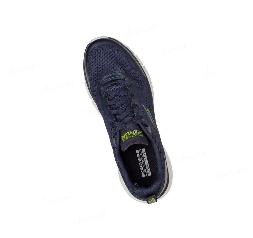 Zapatillas Running Skechers GO RUN Glide-Step Flex Hombre Azul Marino Verde Claro | 656A0_AR