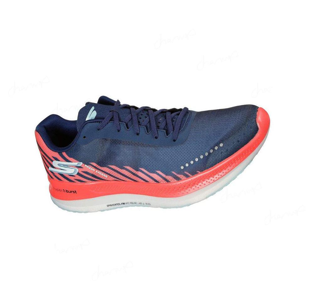 Zapatillas Running Skechers GO RUN Razor Excess Hombre Azul Marino Coral | A83T0_AR