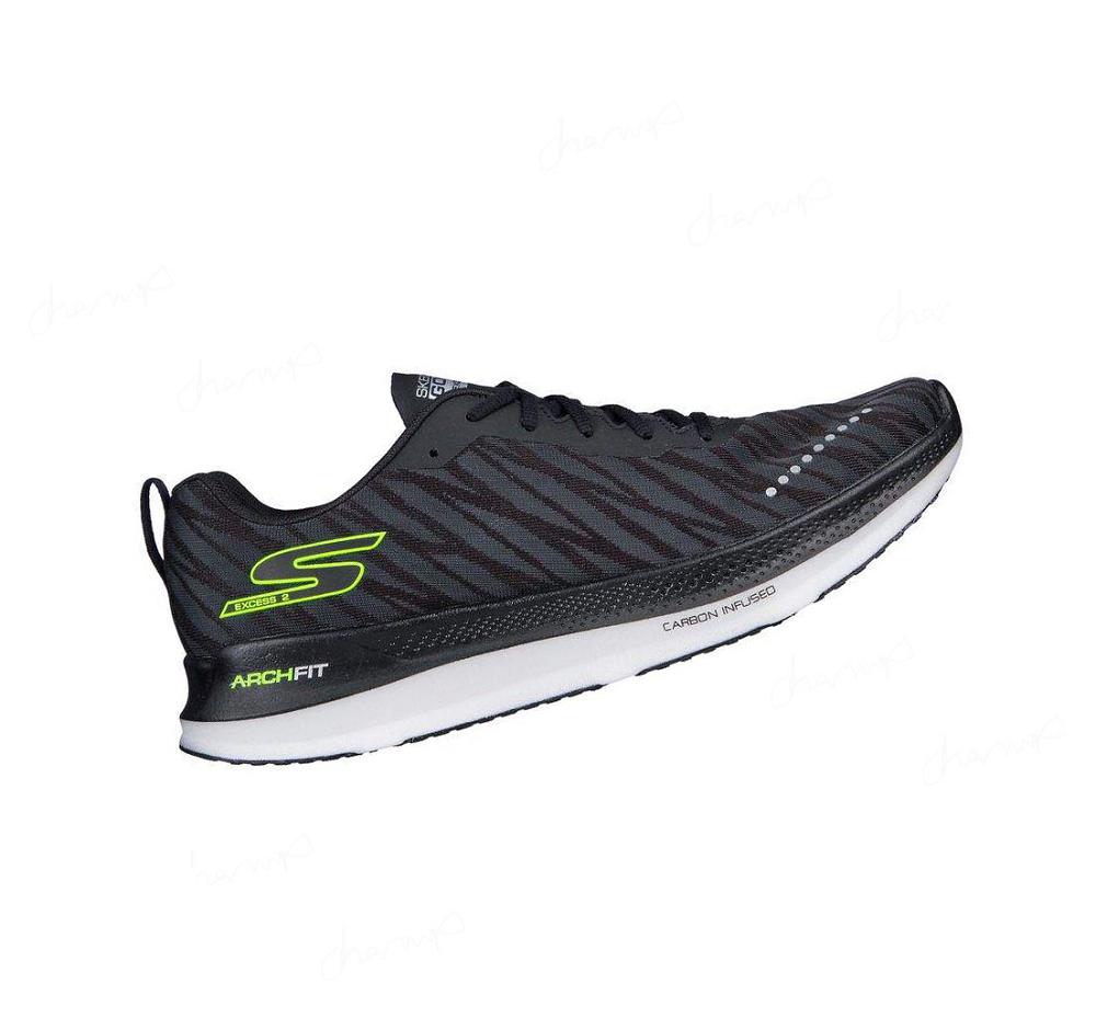 Zapatillas Running Skechers GO RUN Razor Excess 2 Hombre Negras Blancas | A862A_AR